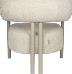 Fauteuil lounge en acier et polyester beige 70x82x75cm Heels - Zuiver