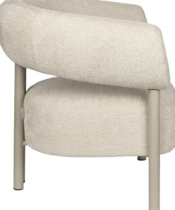 Fauteuil lounge en acier et polyester beige 70x82x75cm Heels - Zuiver