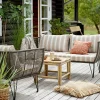 Fauteuil lounge en corde et métal vert Mundo - Bloomingville