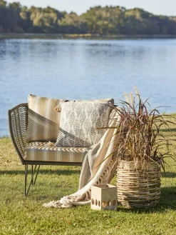 Fauteuil lounge en corde et métal vert Mundo - Bloomingville