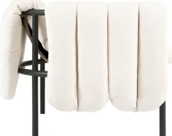 Fauteuil lounge en coton naturel et acier noir Puffy - Hem