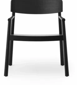 Fauteuil lounge en frêne noir et cuir noir Timb noir/ Ultra Leather noir - Normann Copenhagen