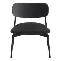 Fauteuil lounge en hêtre noir cuir 71 cm Fromme - Petite Friture