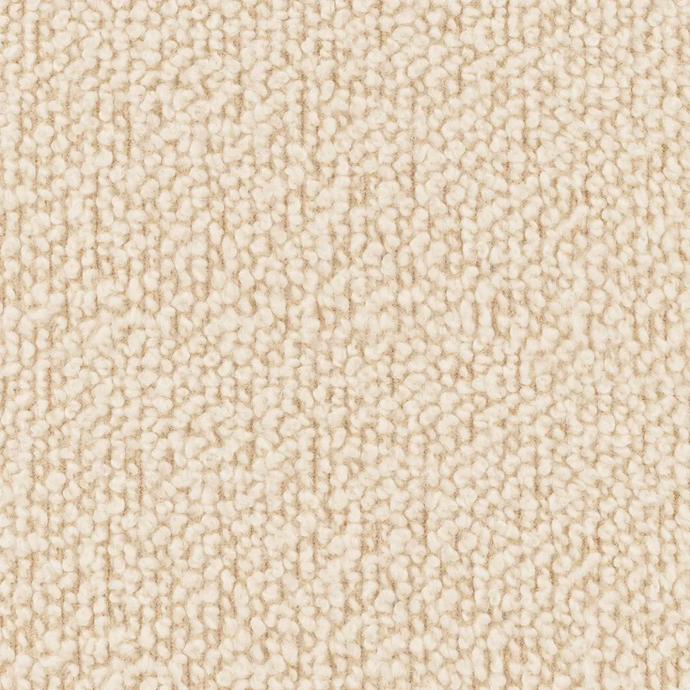 Fauteuil lounge en laine beige et acier marron Puffy - Hem