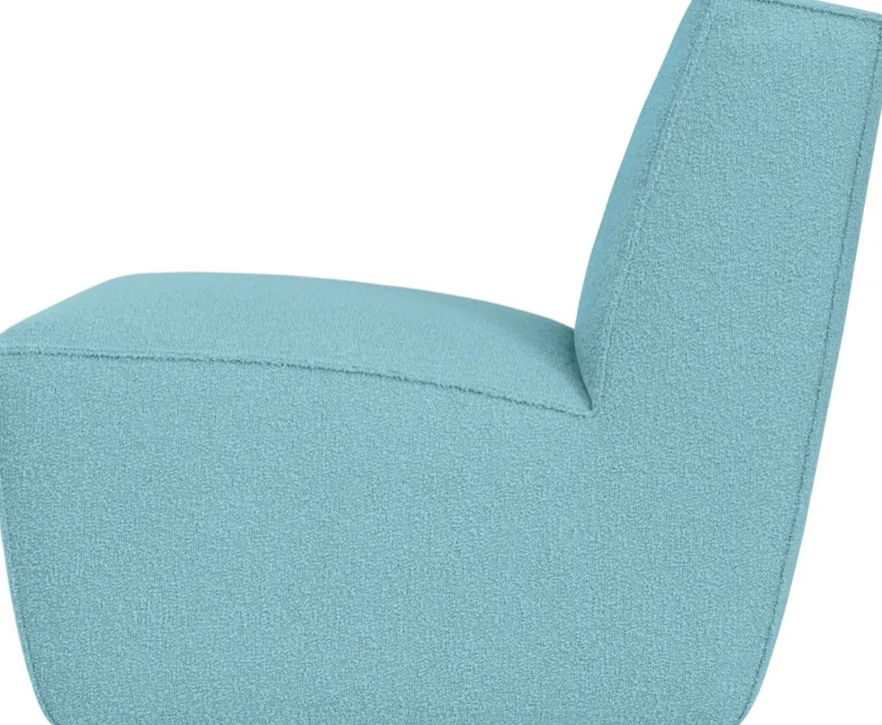Fauteuil lounge en laine bleu ciel 85x63x72cm Hunk - Hem