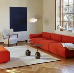 Fauteuil lounge en noyer huilé et laine gris foncé 85 x 85 x 84 cm Wulff ATD2 - &tradition