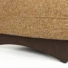 Fauteuil lounge en tissu marron et bois de frêne Loom - Dutchbone