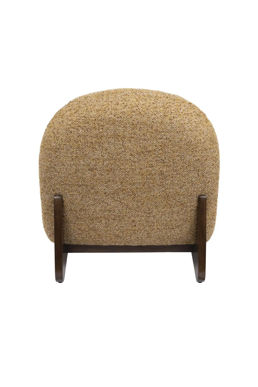 Fauteuil lounge en tissu marron et bois de frêne Loom - Dutchbone