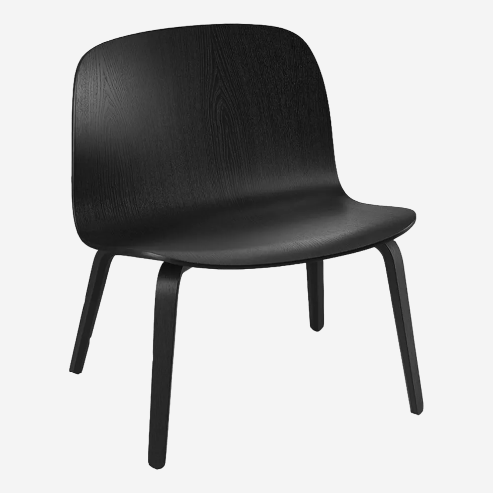 Fauteuil lounge noir Visu - Muuto