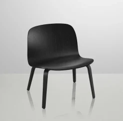 Fauteuil lounge noir Visu - Muuto