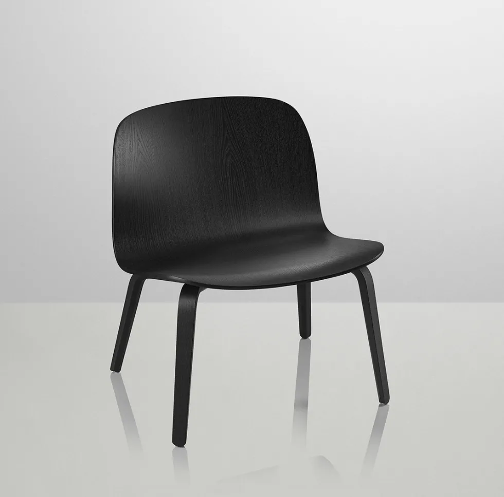 Fauteuil lounge noir Visu - Muuto