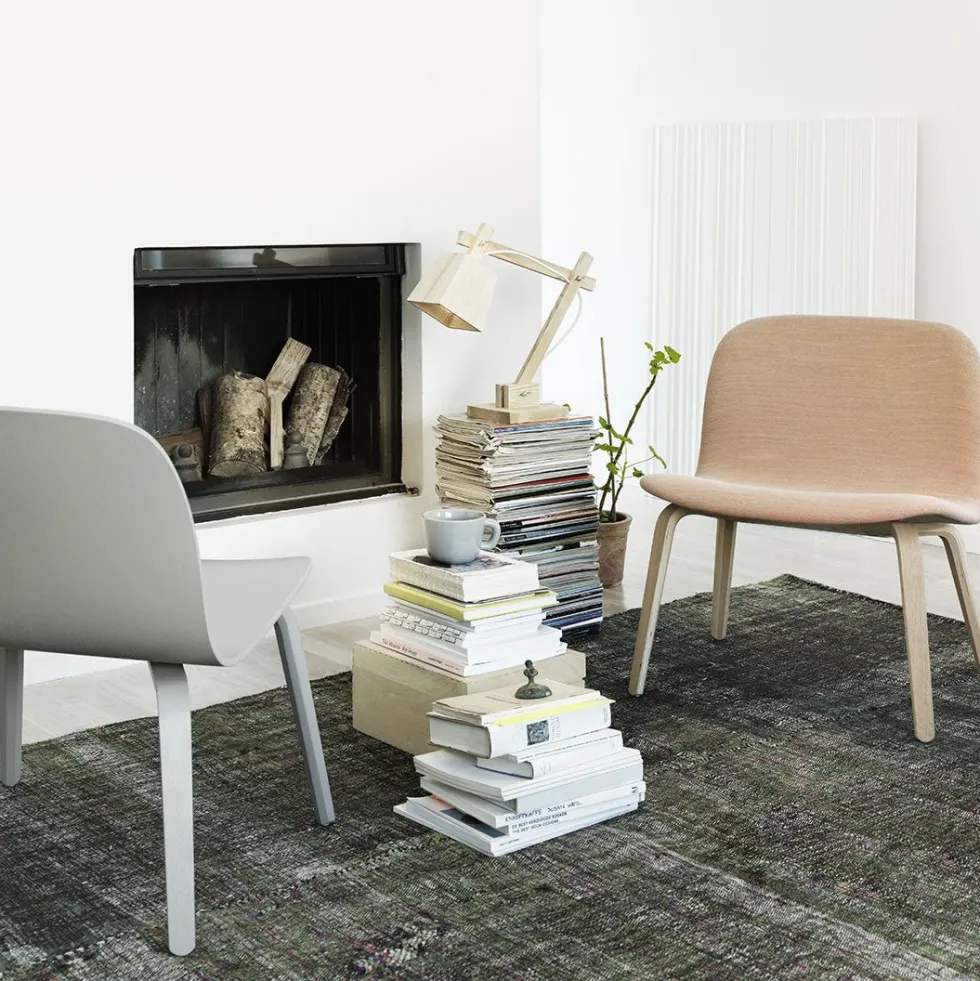 Fauteuil lounge noir Visu - Muuto