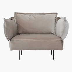 Fauteuil lounge sable Velvet - HANDVÄRK