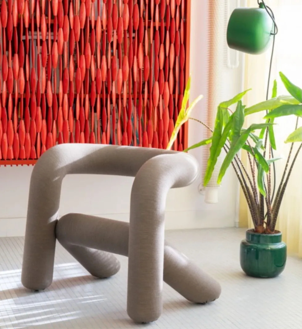 Fauteuil marron-beige 65cm Extra bold - Moustache