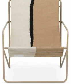Fauteuil noir et terre en métal beige Desert - Ferm Living