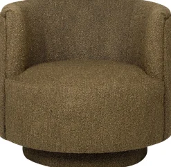 Fauteuil pivotant en tissu knot forest 70cm Savoy - Versmissen
