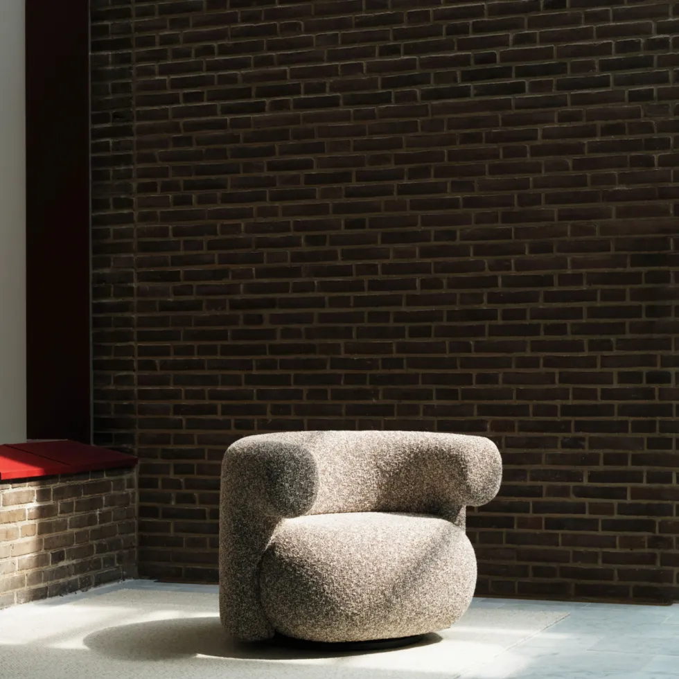 Fauteuil pivotant en tissu zero 0110 Burra - Normann Copenhagen