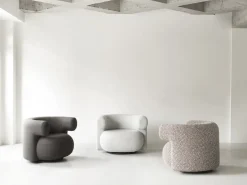 Fauteuil pivotant en tissu zero 0110 Burra - Normann Copenhagen