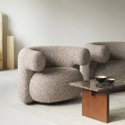 Fauteuil pivotant en tissu zero 0110 Burra - Normann Copenhagen