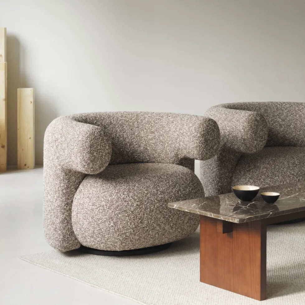 Fauteuil pivotant en tissu zero 0110 Burra - Normann Copenhagen