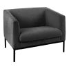 Fauteuil 1 place gris foncé Cony - Pomax