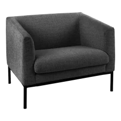 Fauteuil 1 place gris foncé Cony - Pomax