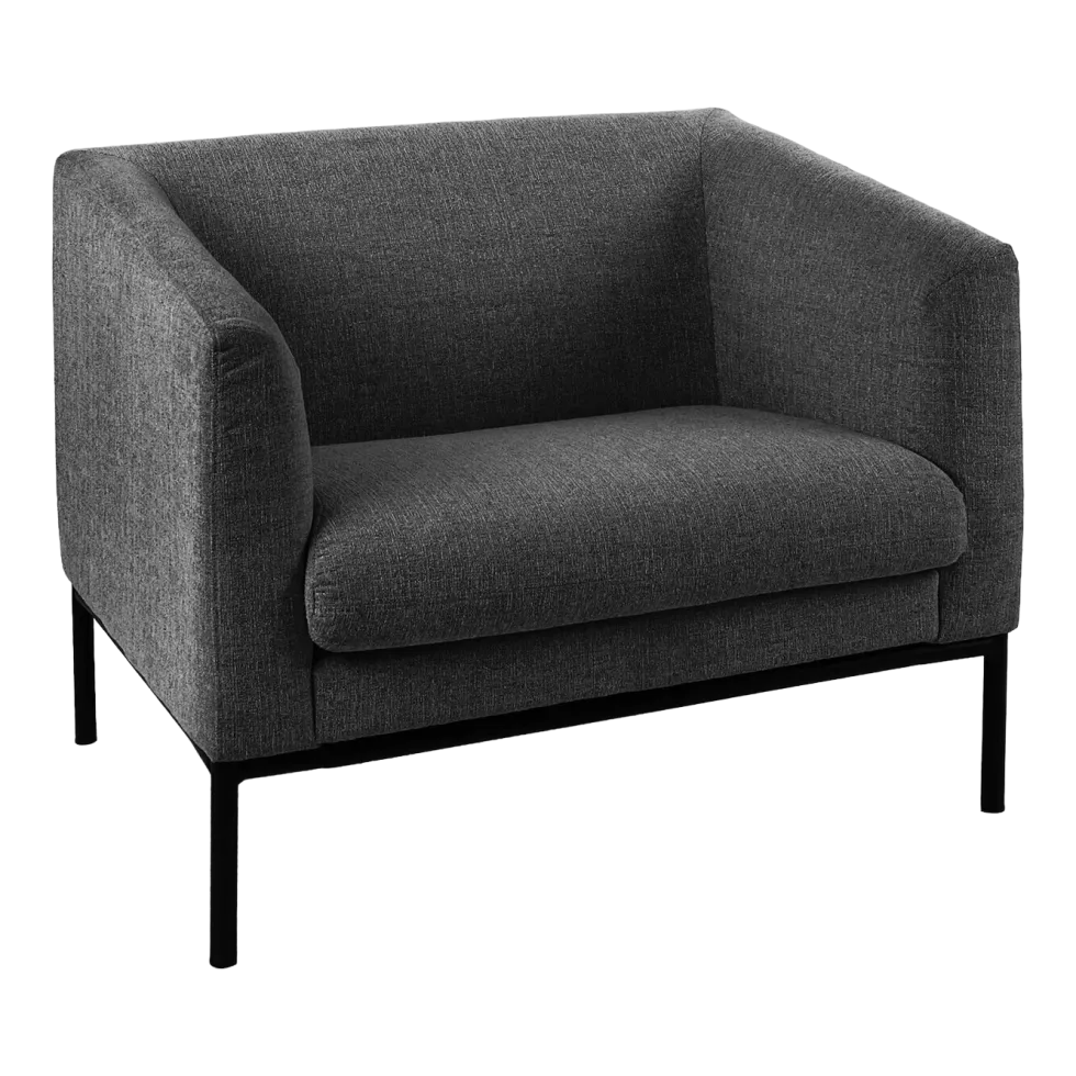 Fauteuil 1 place gris foncé Cony - Pomax