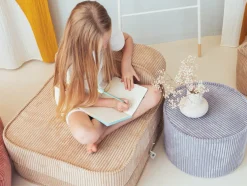 Fauteuil pliable en velours côtelé marron 150 x 60 cm - Wigiwama