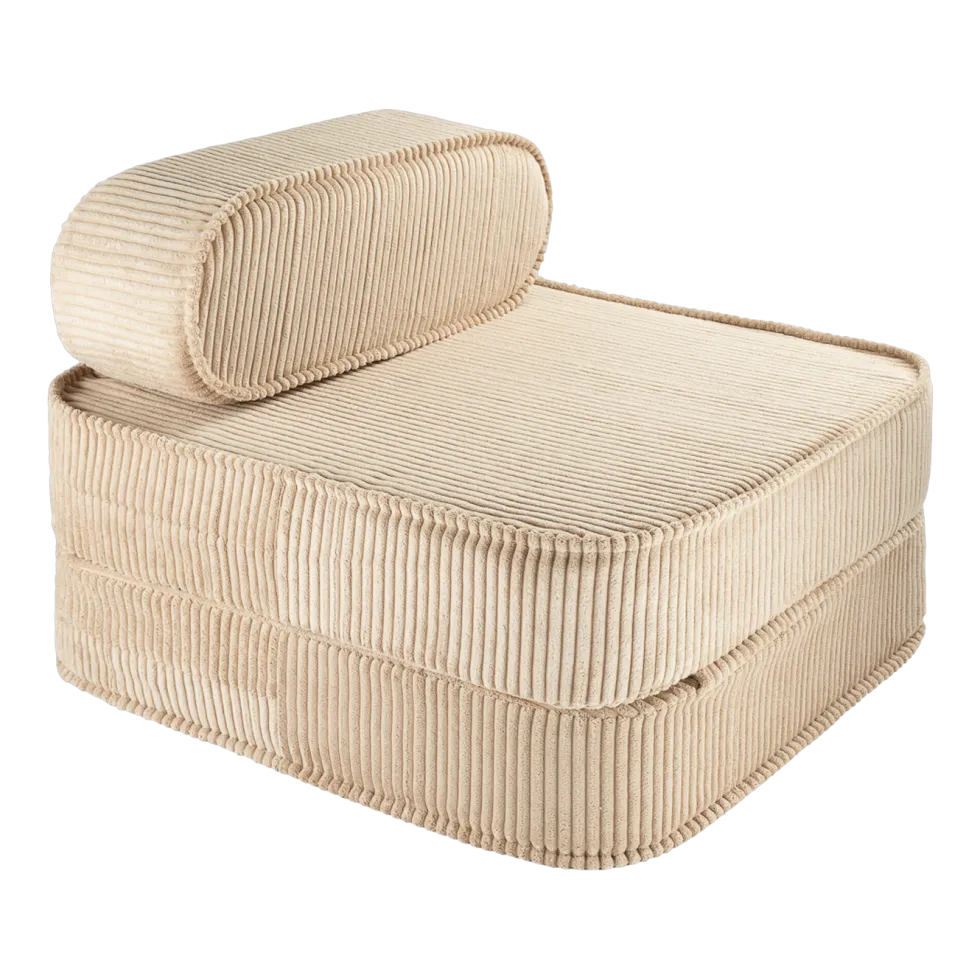 Fauteuil pliable en velours côtelé marron 150 x 60 cm - Wigiwama