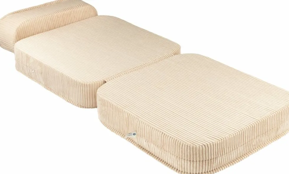 Fauteuil pliable en velours côtelé marron 150 x 60 cm - Wigiwama