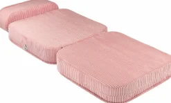 Fauteuil pliable en velours côtelé rose 150 x 60 cm - Wigiwama