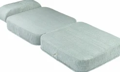 Fauteuil pliable en velours côtelé vert menthe poivrée 150 x 60 cm - Wigiwama