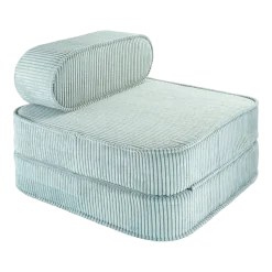 Fauteuil pliable en velours côtelé vert menthe poivrée 150 x 60 cm - Wigiwama