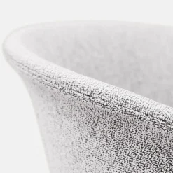 Fauteuil Porcelain et piètement noir à roulettes Kendo - Hem