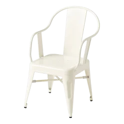 Fauteuil pour enfant en acier blanc perlé Mouette - Tolix