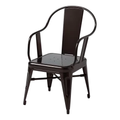 Fauteuil pour enfant en acier brun noir Mouette - Tolix