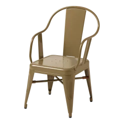 Fauteuil pour enfant en acier brun vert Mouette - Tolix