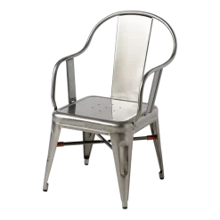 Fauteuil pour enfant en acier brut vernis Mouette - Tolix