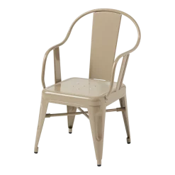 Fauteuil pour enfant en acier gris beige Mouette - Tolix