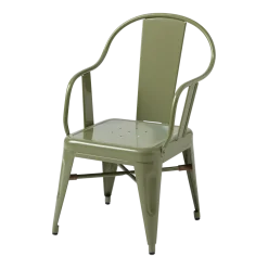 Fauteuil pour enfant en acier vert jonc Mouette - Tolix