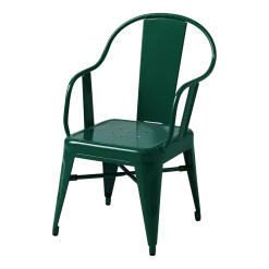 Fauteuil pour enfant en acier vert mousse Mouette - Tolix