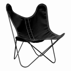 Fauteuil pour enfant en tissu noir Sunbrella BB - Airborne