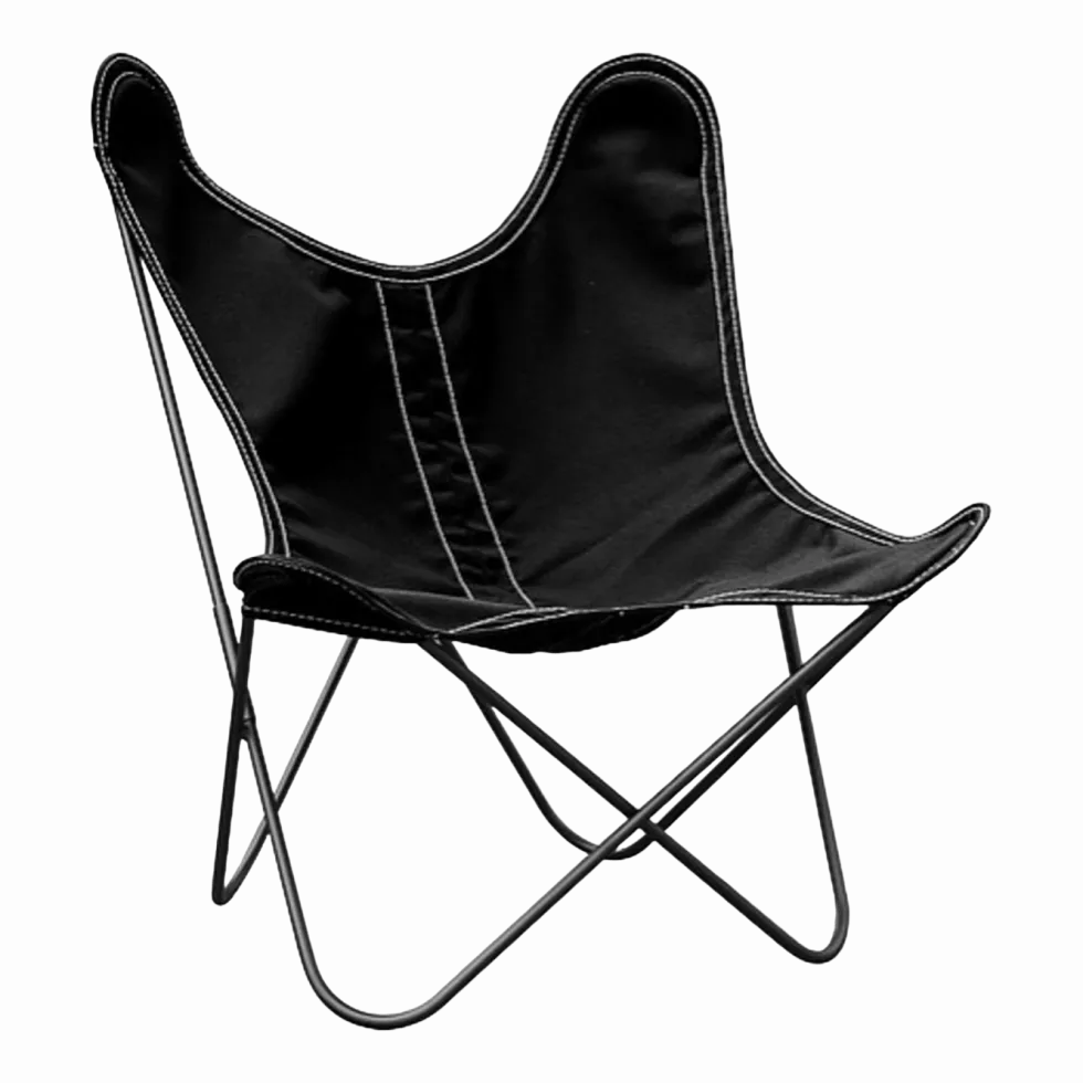 Fauteuil pour enfant en tissu noir Sunbrella BB - Airborne