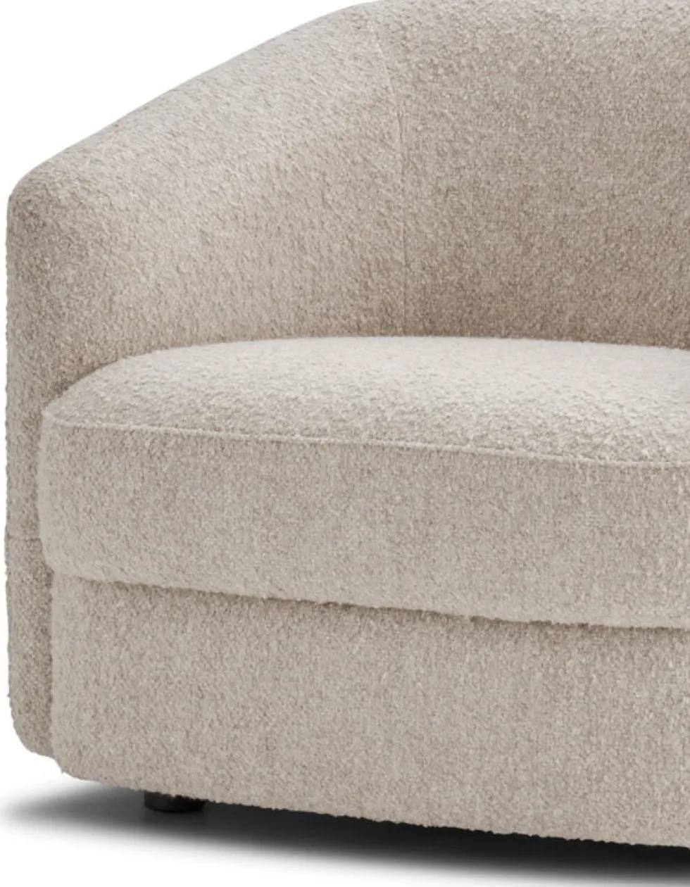 Fauteuil rembourré barnum dark taupe ten 73cm Covent Lounge - New Works