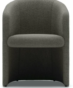 Fauteuil rembourré en barnum taupe foncé Covent club - New works