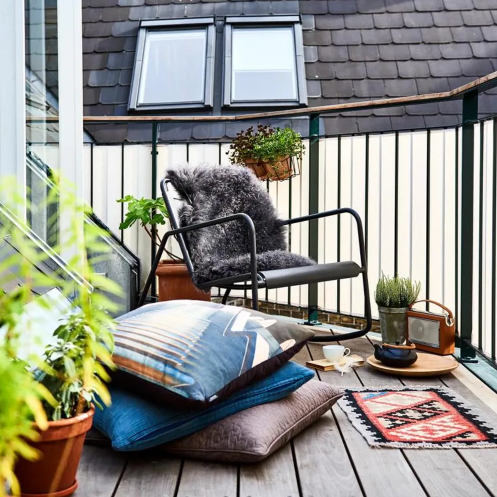 Fauteuil Rocking Chair en aluminium noir Copenhagen - Cane-Line