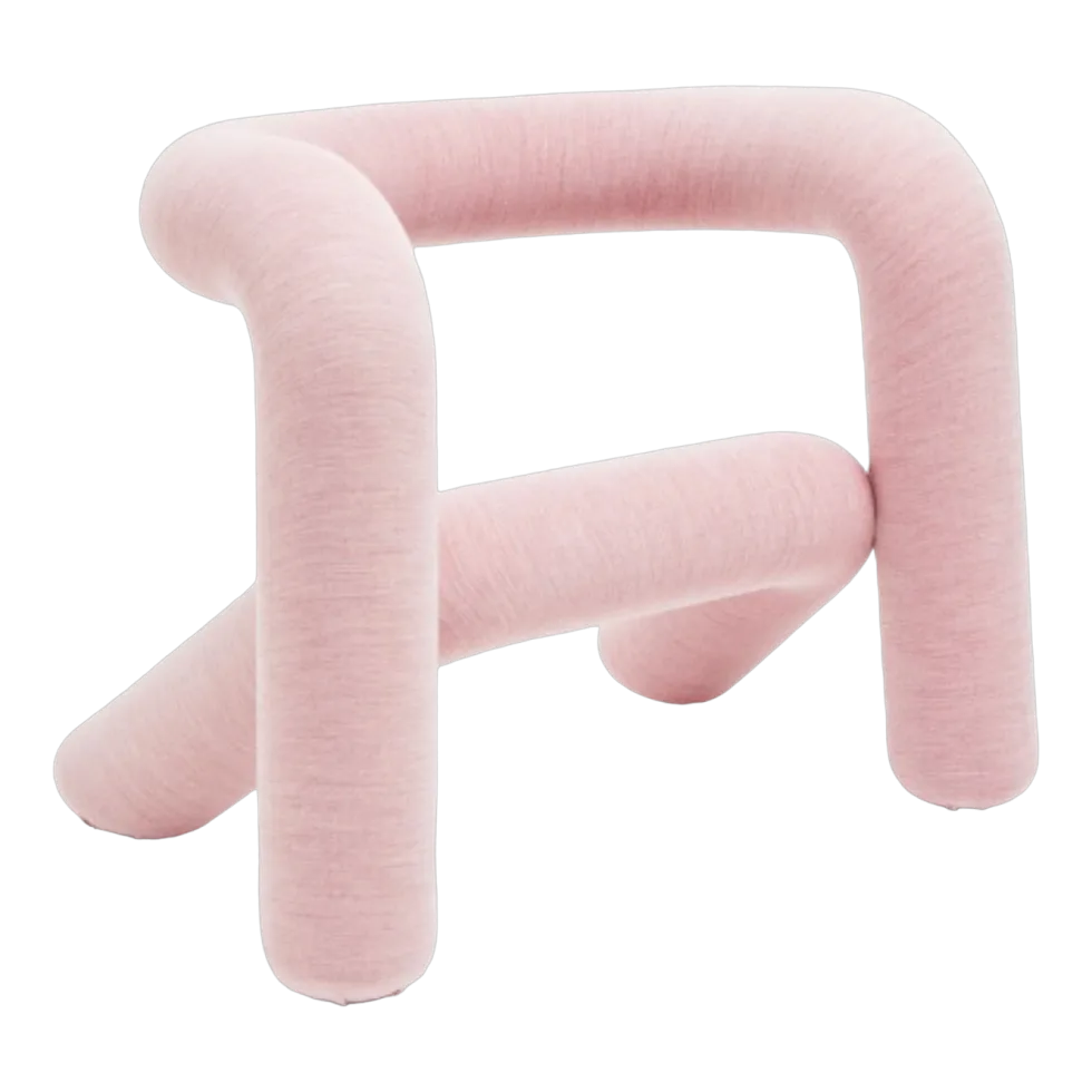 Fauteuil rose pale-rouge 65cm Extra bold - Moustache
