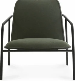 Fauteuil vert et coque en frêne noir Pad Lounge noir/Synergy Synergy LDS41 - Normann Copenhagen