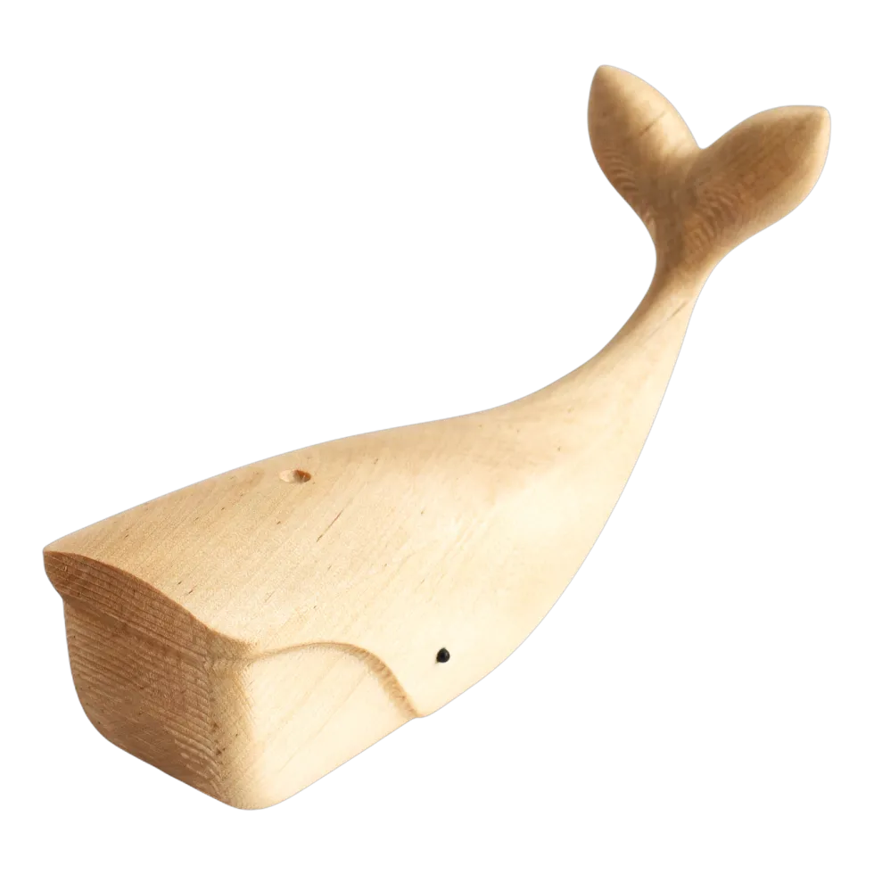 Figurine en bouleau naturel baleine I Piccolini - EMKO
