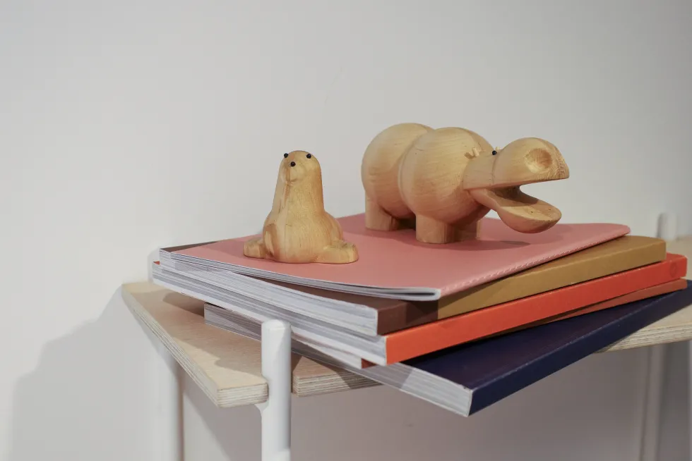 Figurine en bouleau naturel hippopotame I Piccolini - EMKO